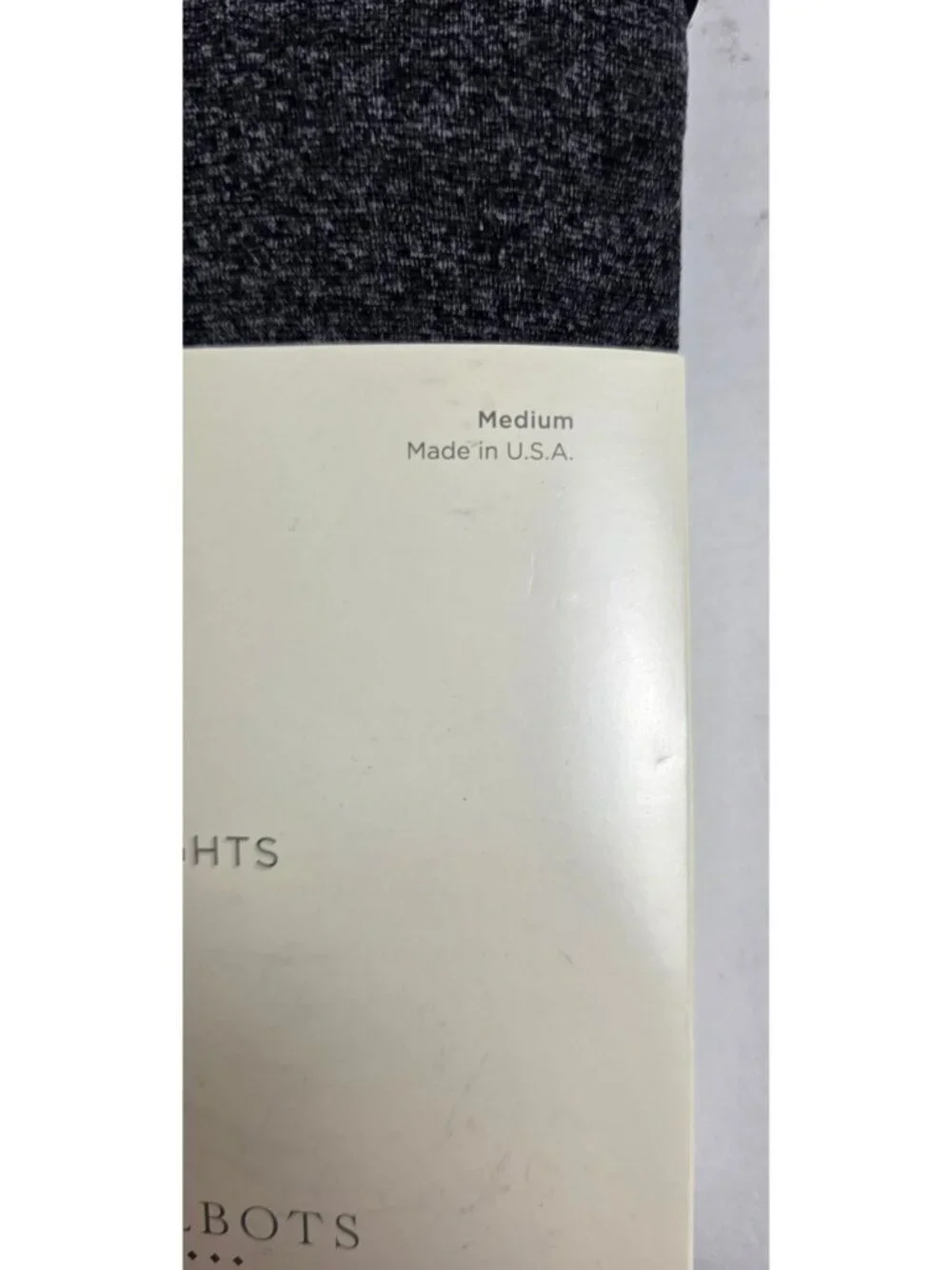 New.  Vintage. Talbots Signature Opaque Heathered Gray Tights - size Medium